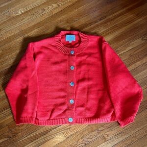 Nikki Chasin Cotton Shiloh Cardigan Coral